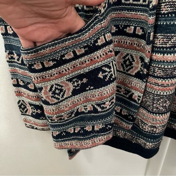 Lauren Ralph Lauren Aztec Southwest Print Style Belted Cardigan - Picture 8 of 16